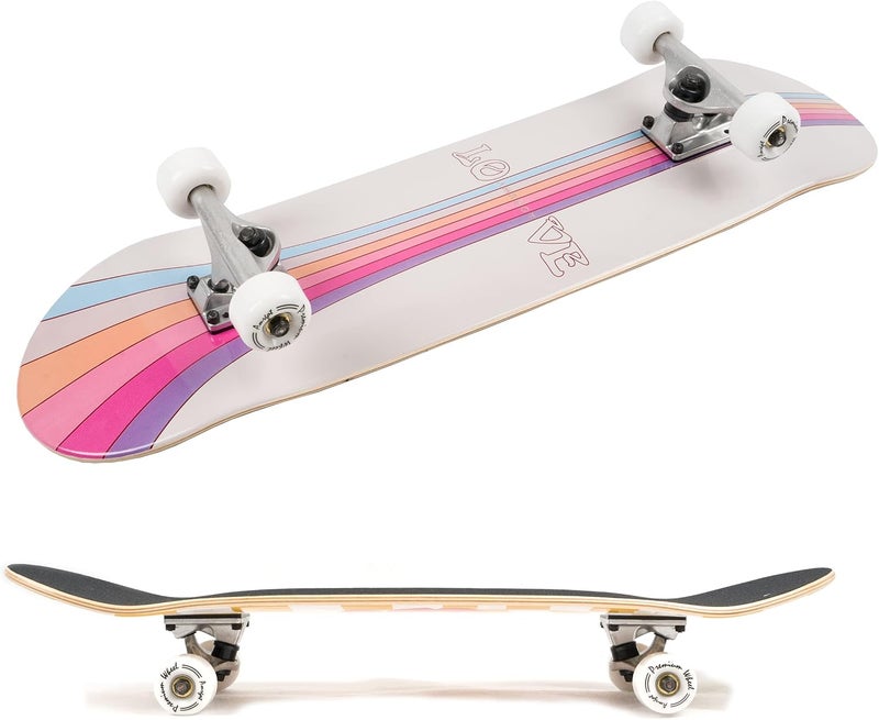 Amrgot Skateboards for Beginners,31 * 8 inches Complete Skateboards for Kids,Boys,Girls and Adults,7 Layer Maple Wood,Double Kick Deck Concave Standard and Tricks Skateboard - Image 2
